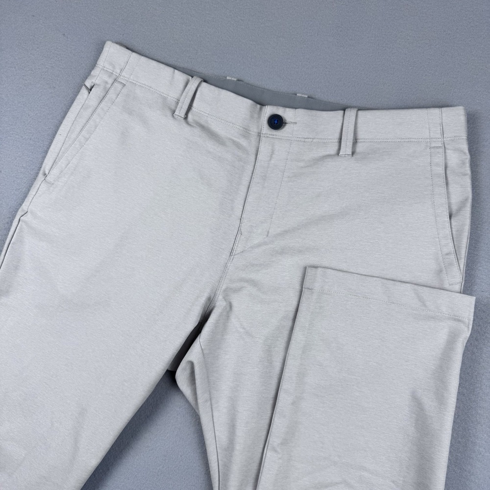 Tommy Bahama On Par Flat Front Pant 35x30 Beige Golf Performance Chino Stretch